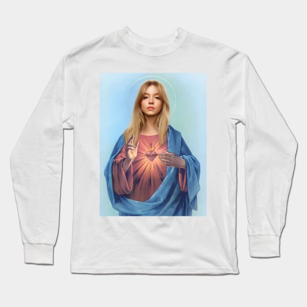 Holy Mary Sydney Sweeney Long Sleeve T-Shirt by rysiupol